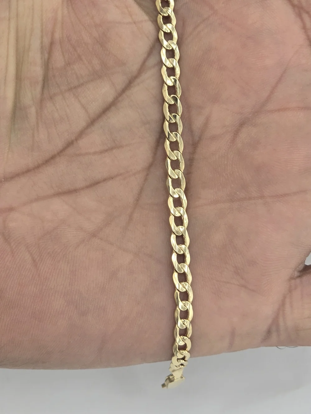 10k Real Gold Cuban Bracelet 4.2 Mm 7 INCHE